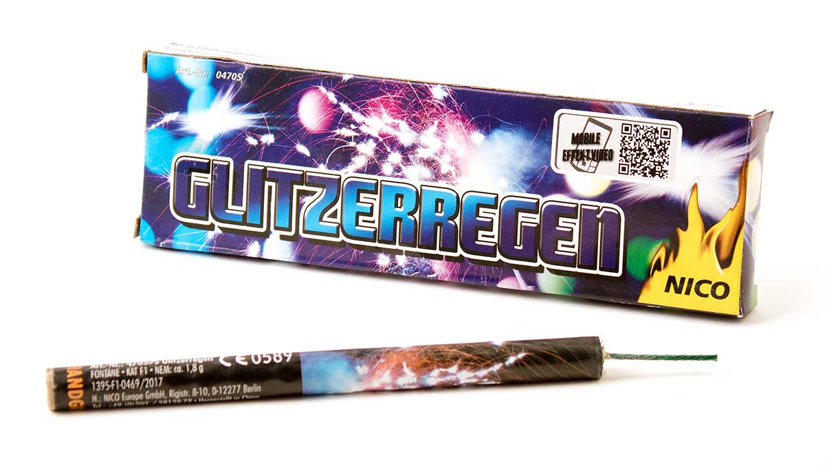 Glitzerregen - 4 Stück