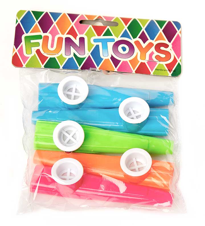 Kazoo Kunststoff 5er Pack