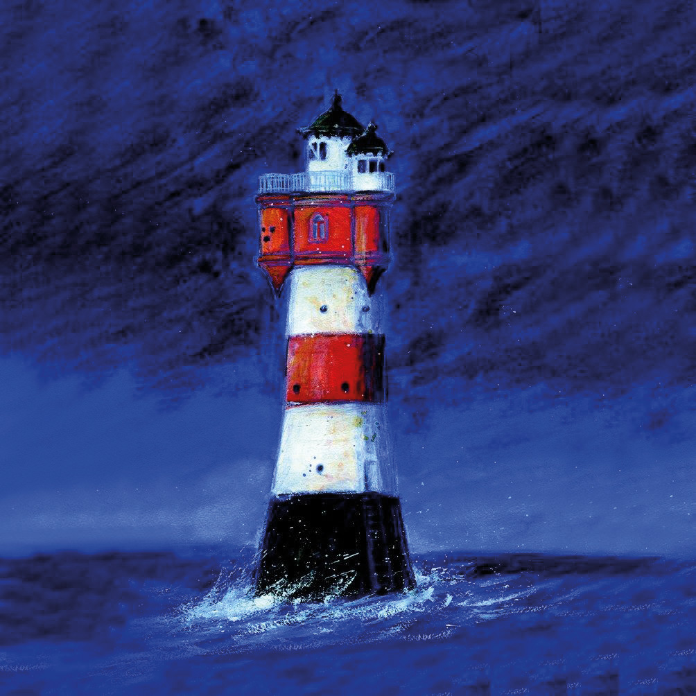 Magnetschild Leuchtturm Roter Sand