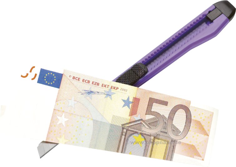 Geldscheinzerschneiden