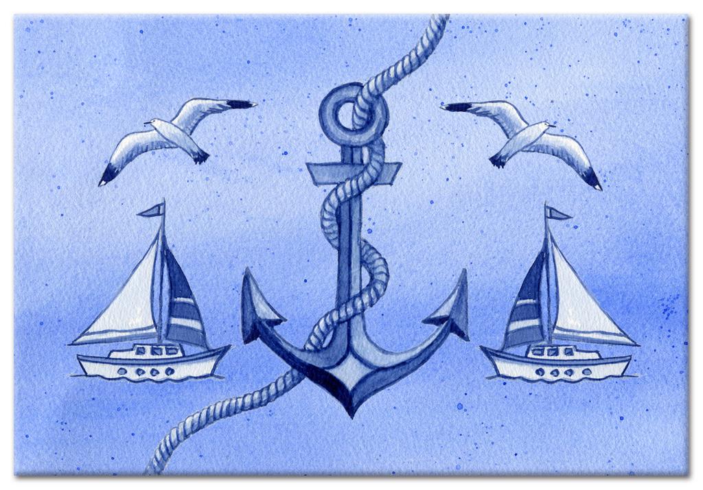 Magnetschild 8,5 x 5,5 Anker