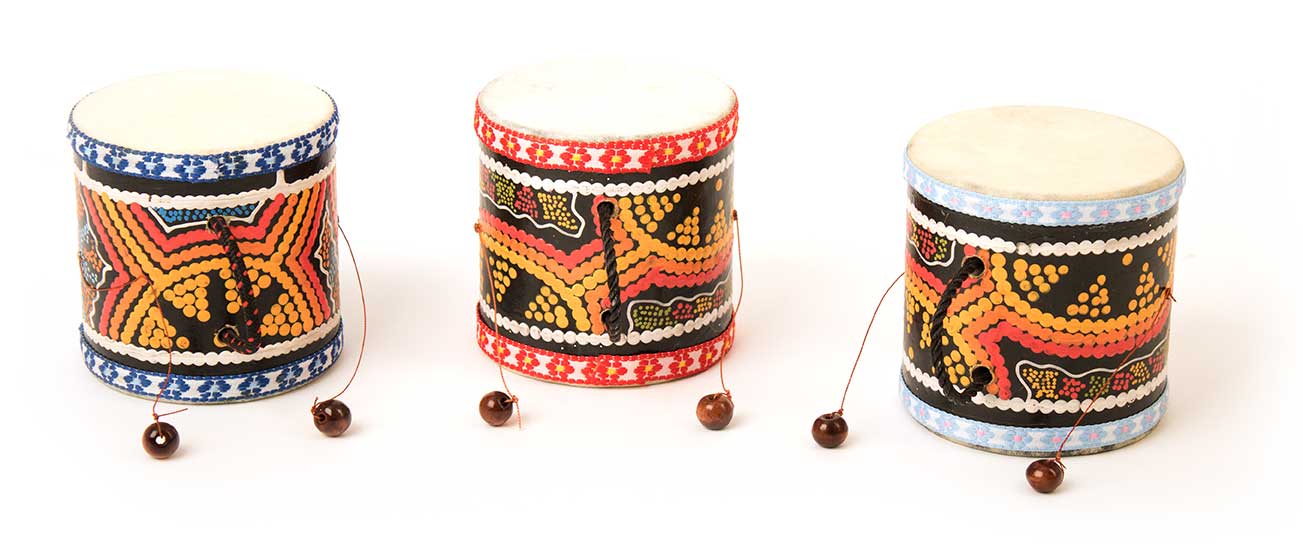 Klangtong Trommel handbemalt