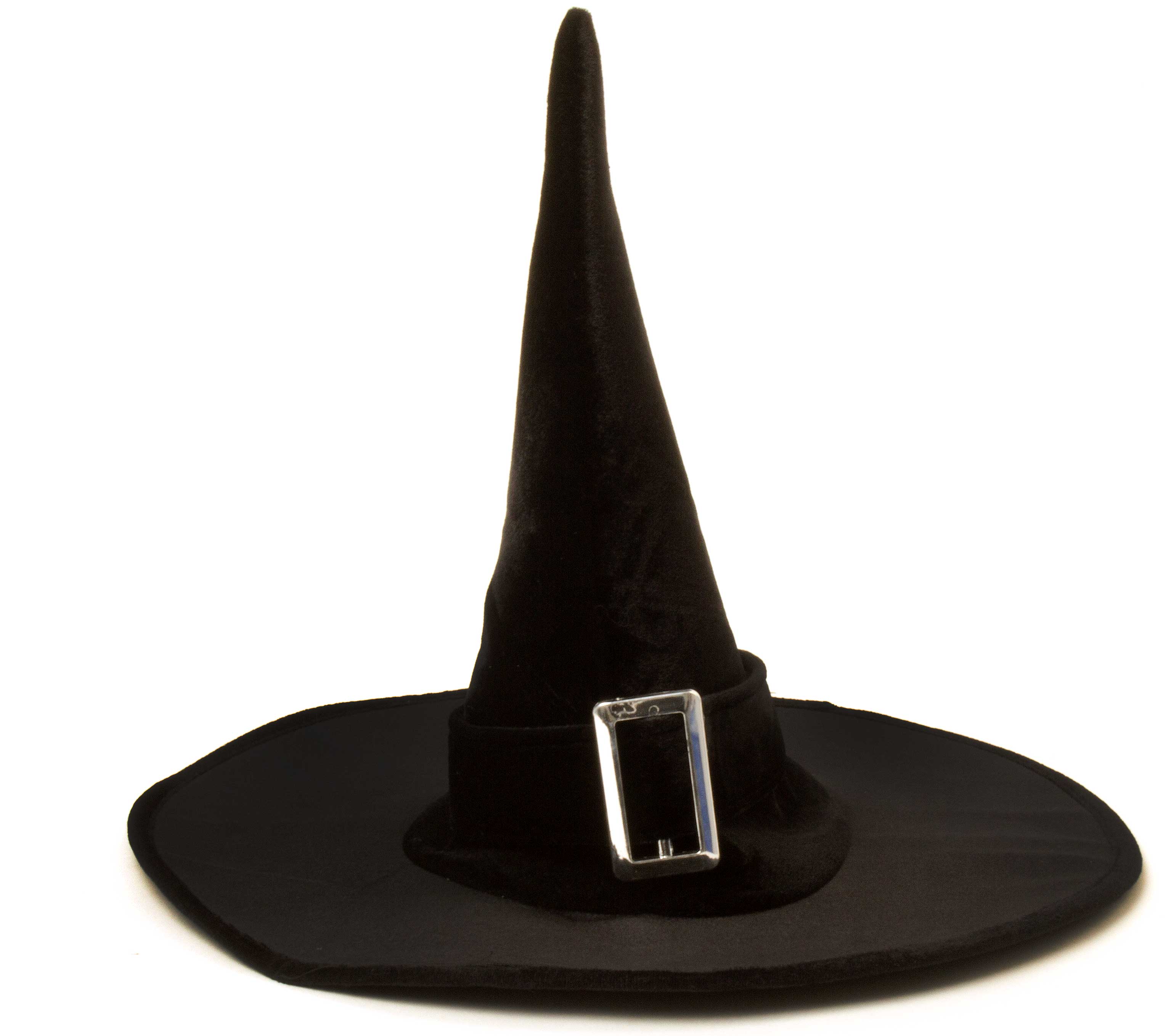 Hexenhut Samt, schwarz