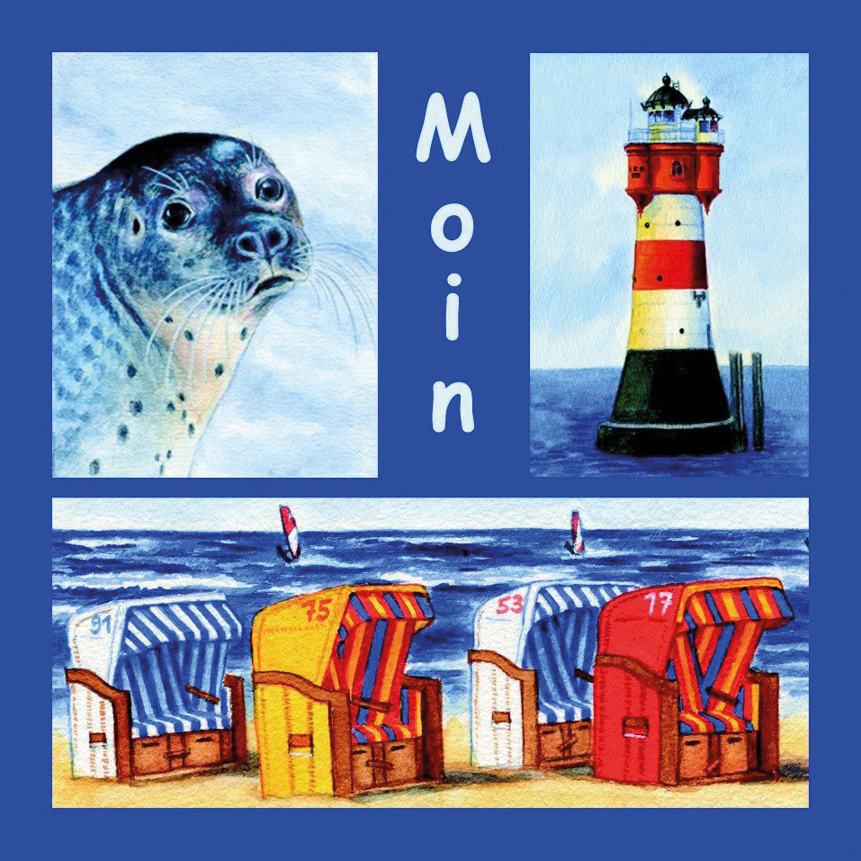 Magnetschild Roter Sand/Moin