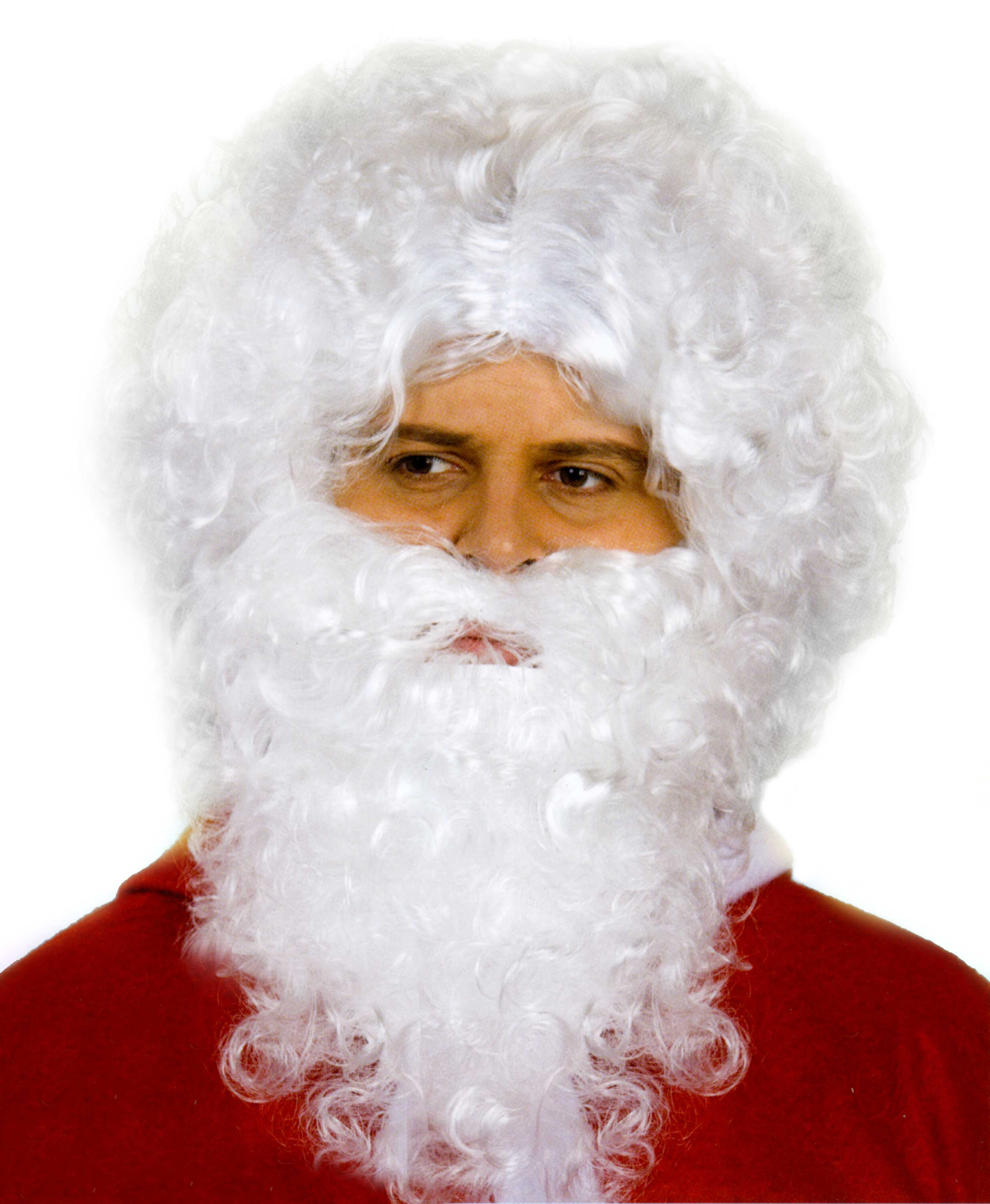 Bart und Perücke weiß